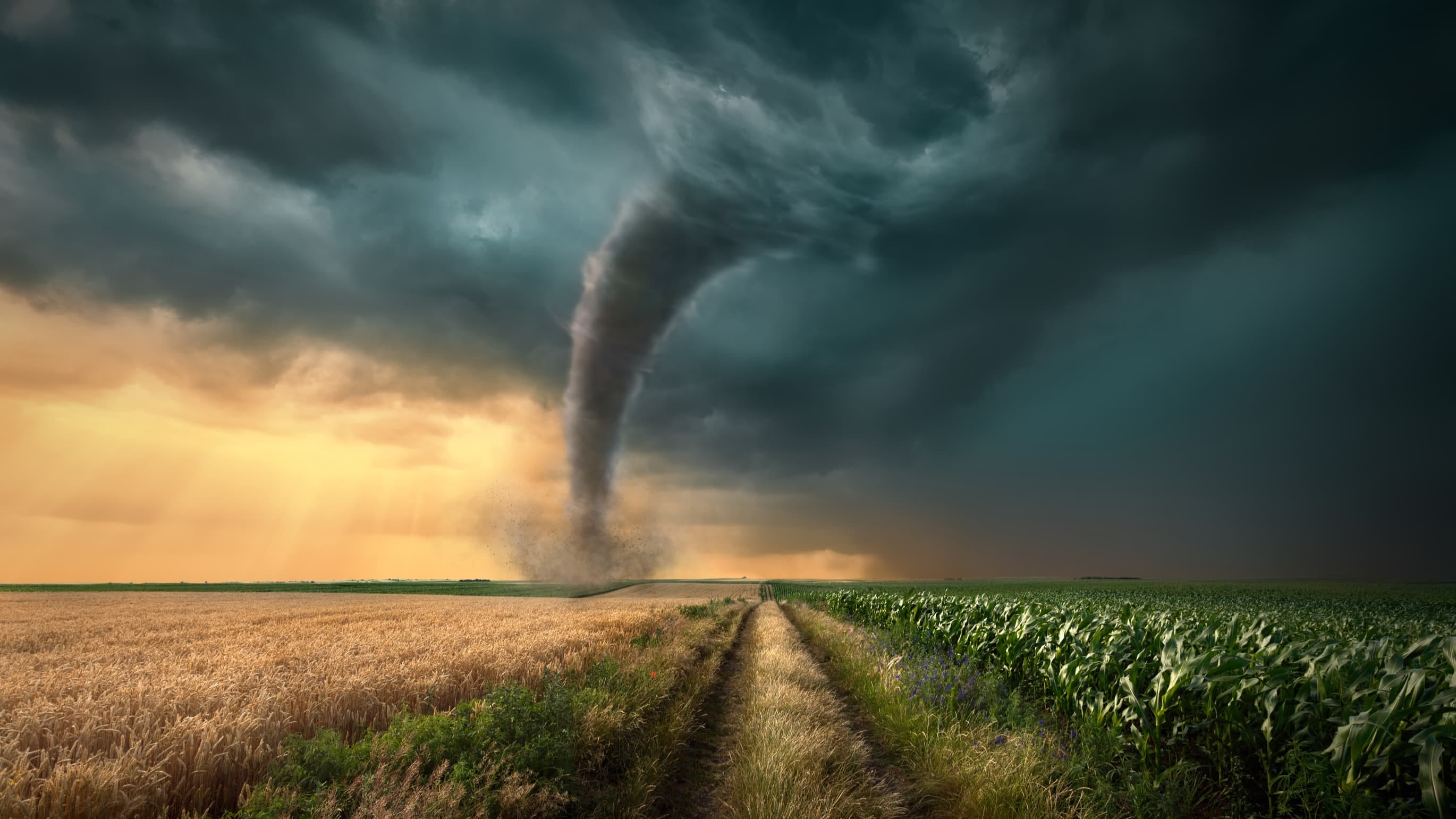 Stormy road