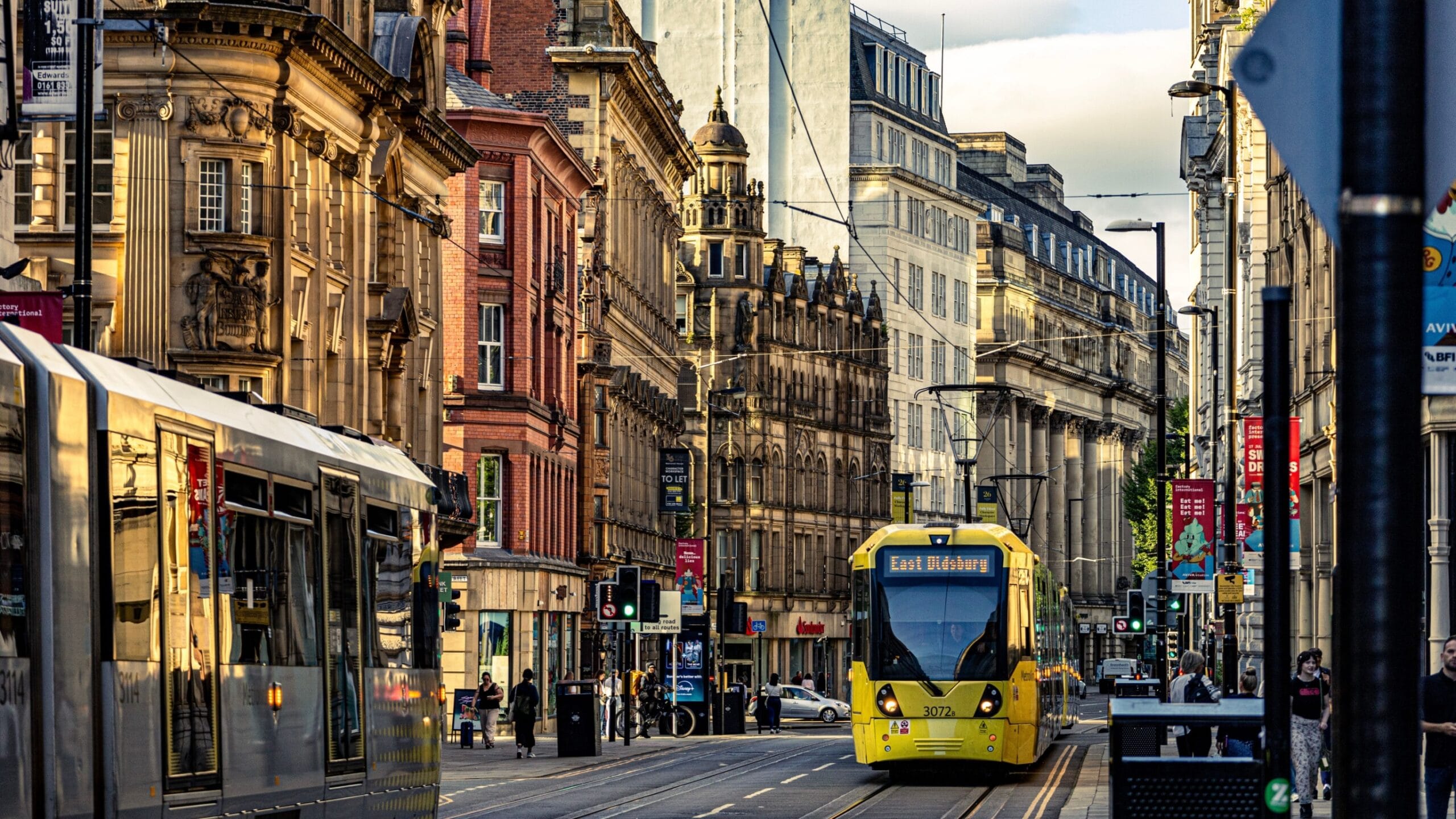 Image of a tram in Manchester