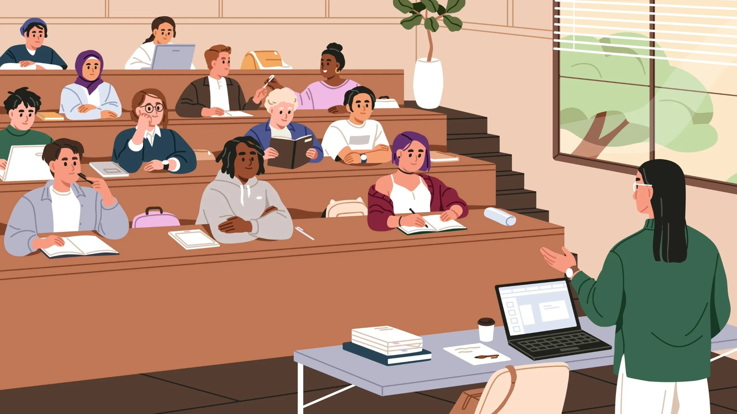 Image of a lecturer teaching a class