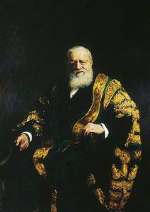 Hubert von Herkomer, 1st Marquess of Ripon, KG, President of Yorkshire College (1882–1904), and First Chancellor of the University of Leeds (1904–1909), 1909, oil on canvas. Image © The University of Leeds Art Collection