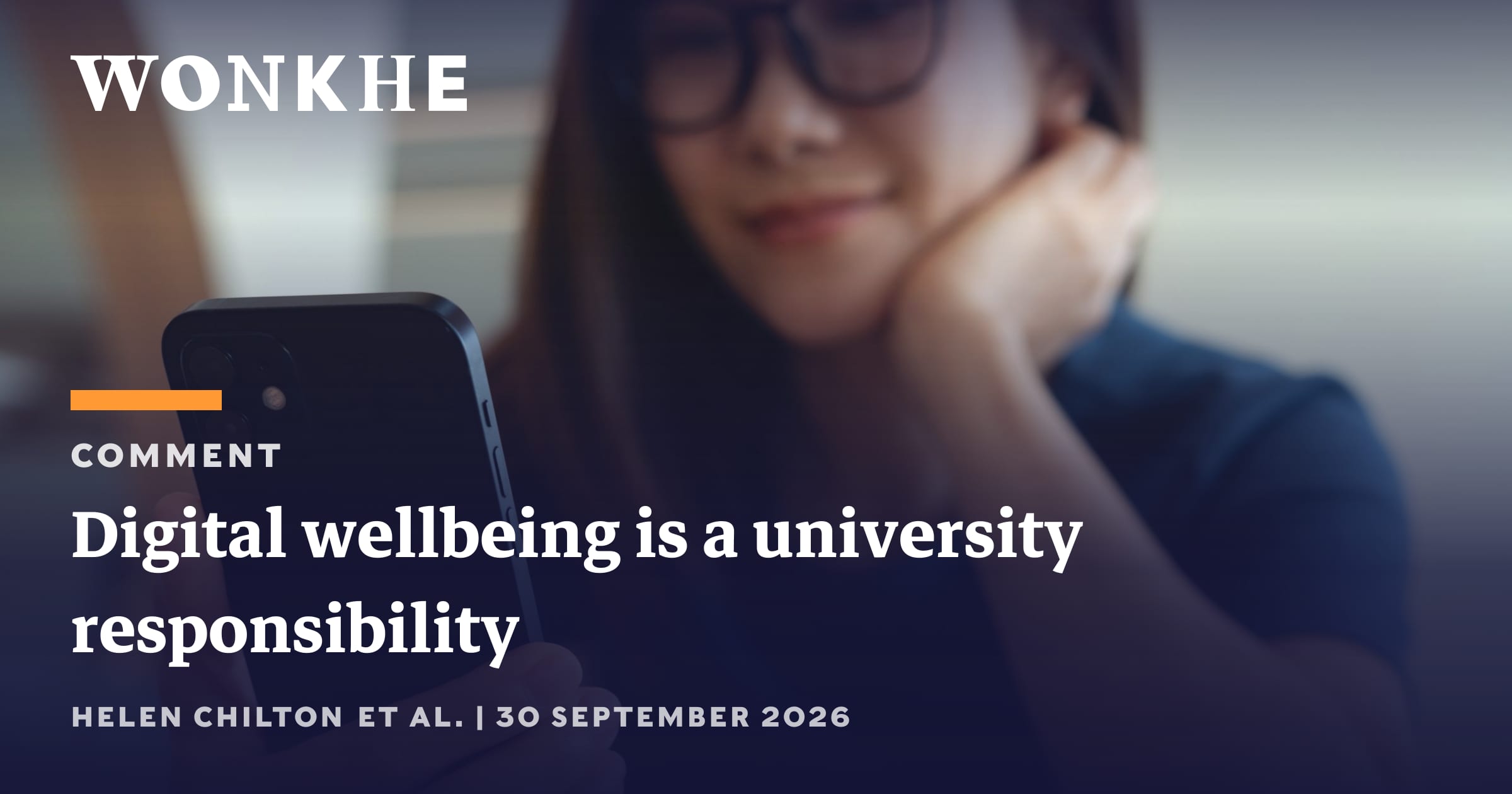 Digital wellbeing is a university responsibility – Wonkhe