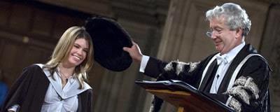 According to University legend, the graduation cap (the Geneva Bonnet) was made using material from the breeches of John Knox.