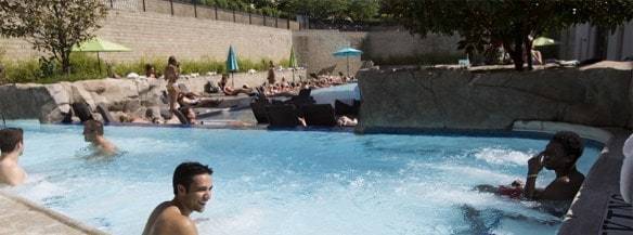 "The floating lounge chairs, couches, mellow music and plenty of sun help provide a perfect relaxing environment for hard-working students who need a respite from their studies or a change of scenery."