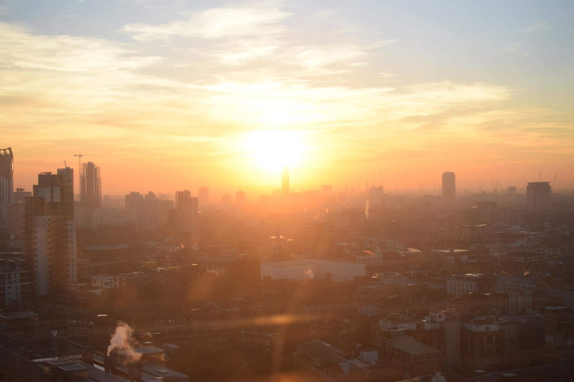 Sunset view from the Shard