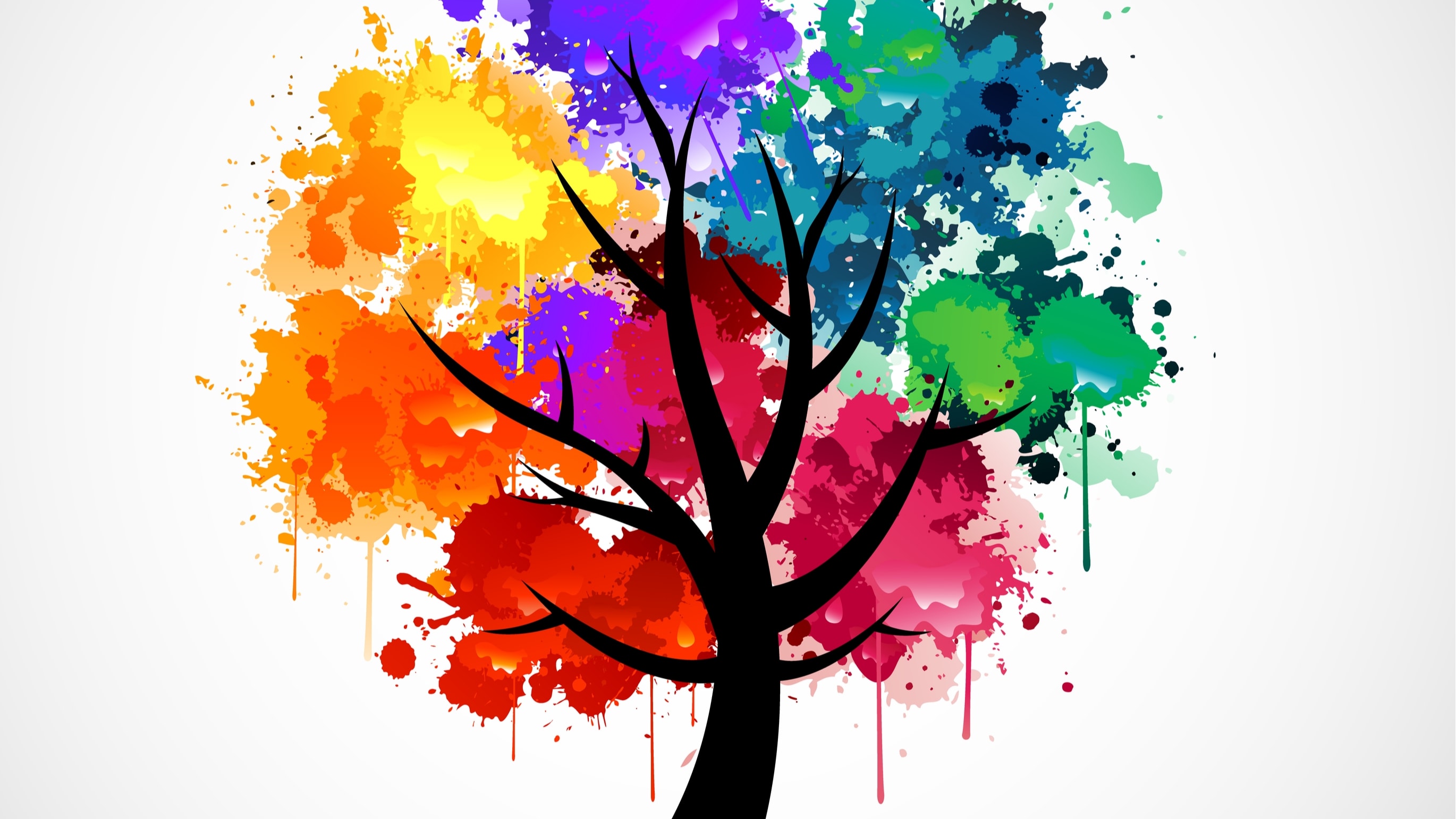 Разноцветное дерево вектор
