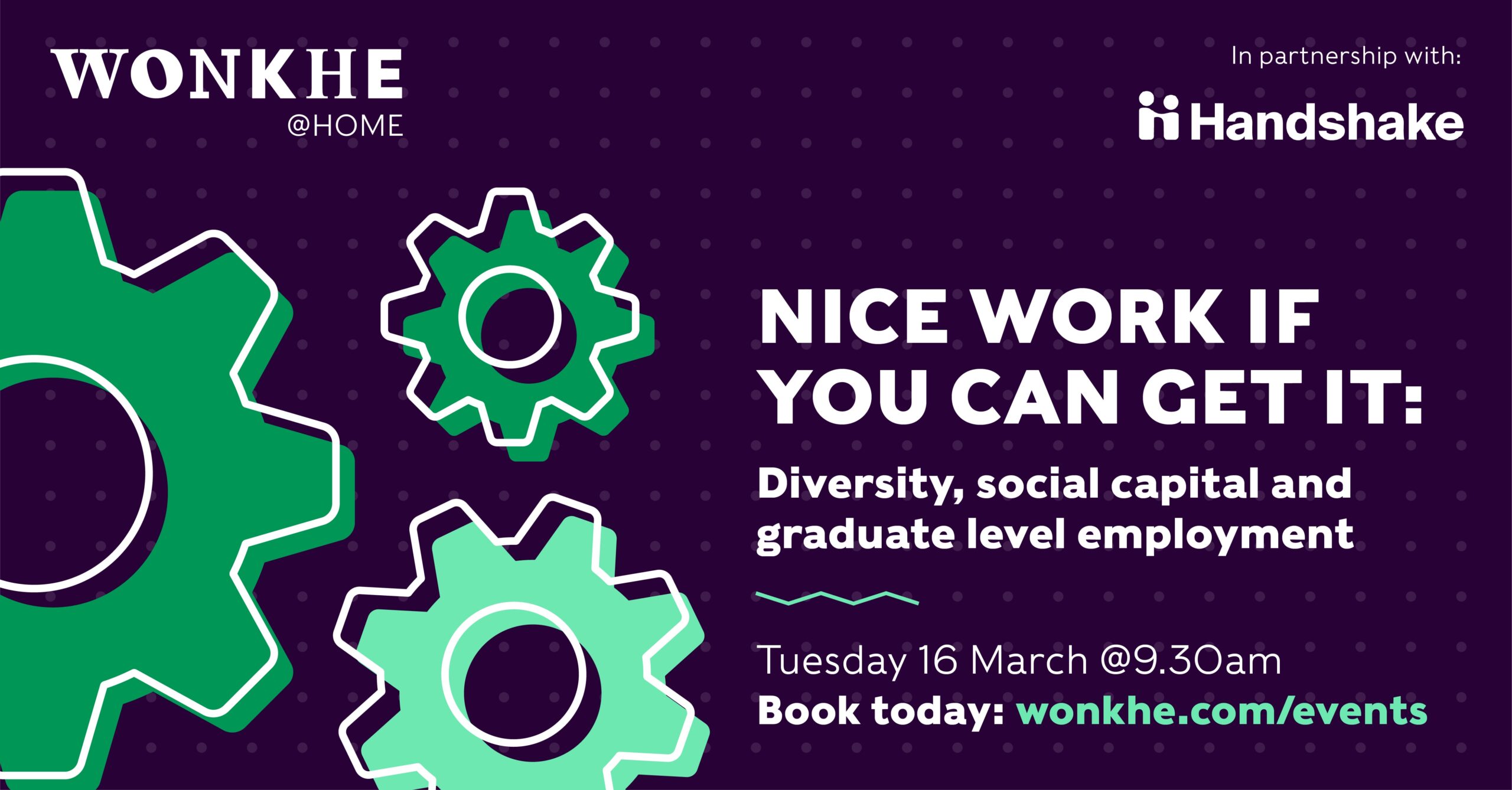 Wonkhe @ Home: Nice work if you can get it