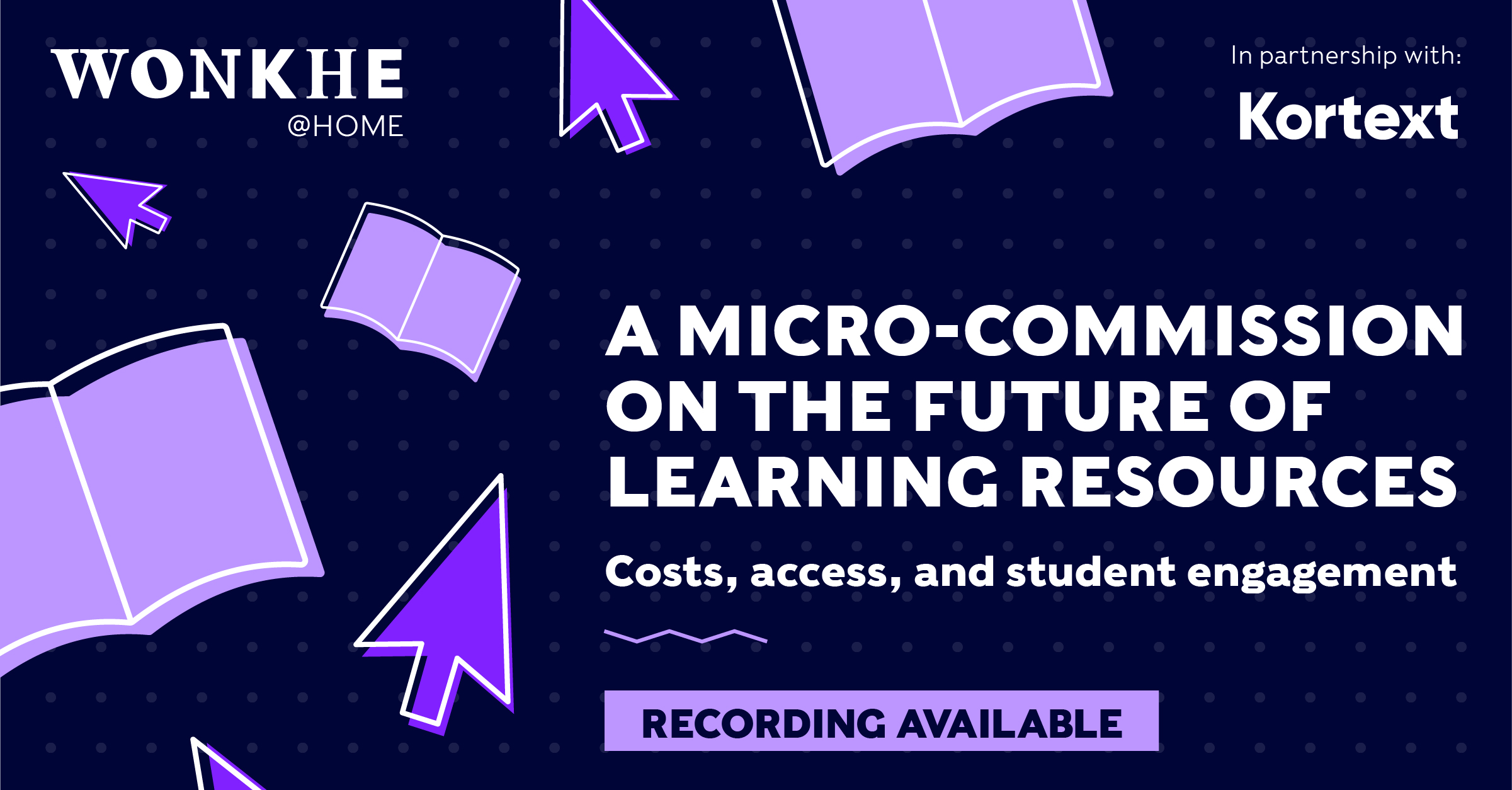 Image of Wonkhe @ Home: A micro-commission on the future of learning resources