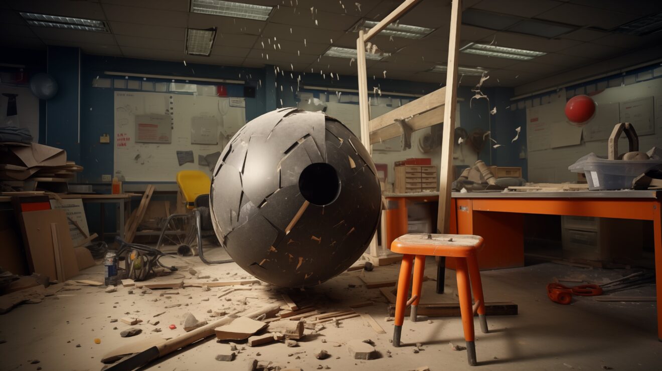 a_wrecking_ball_smashing_up