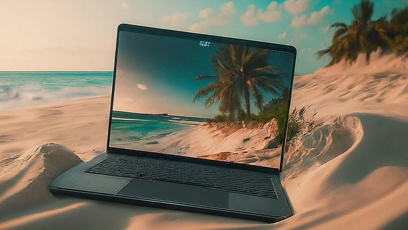 Laptop,On,A,Desert,Island