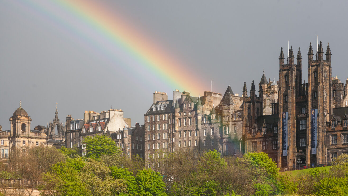 Rainbow,In,Edinburgh,,Scotland.