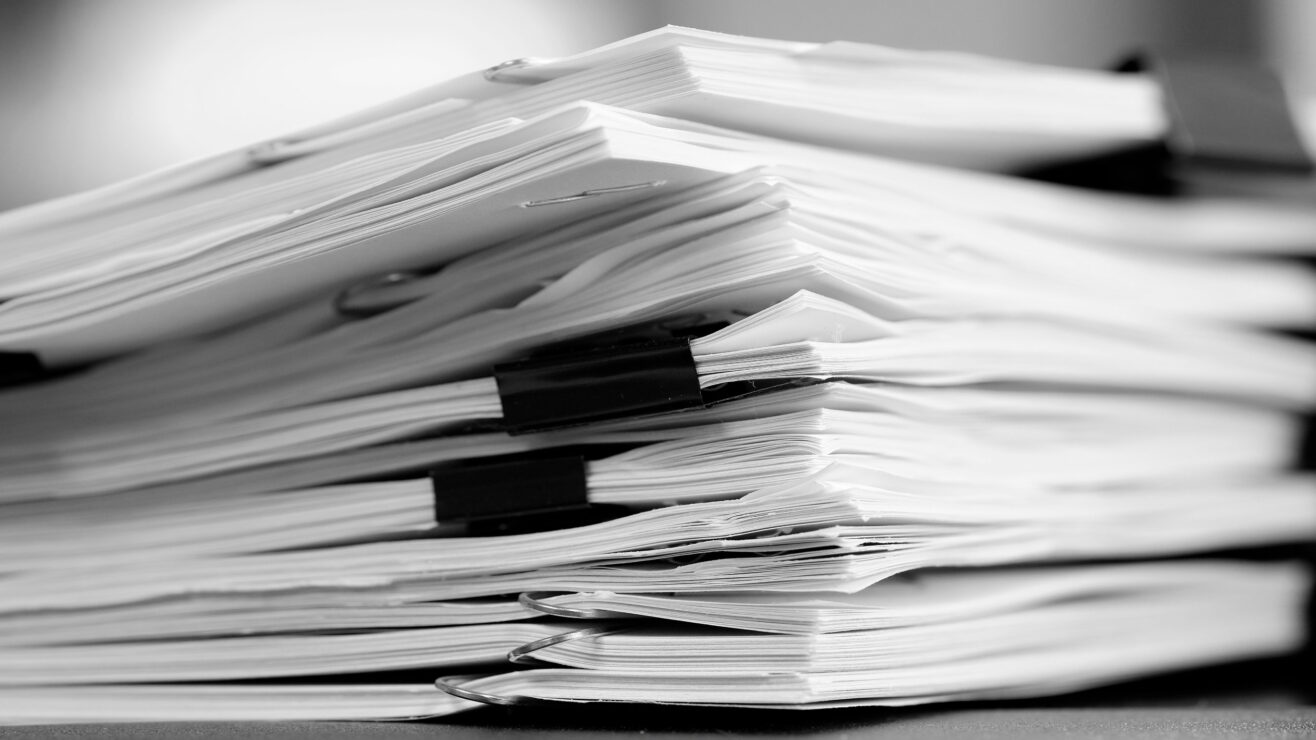 Pile,Of,Papers,With,Binder,Clips,Paperclips,Business,For,Organizing